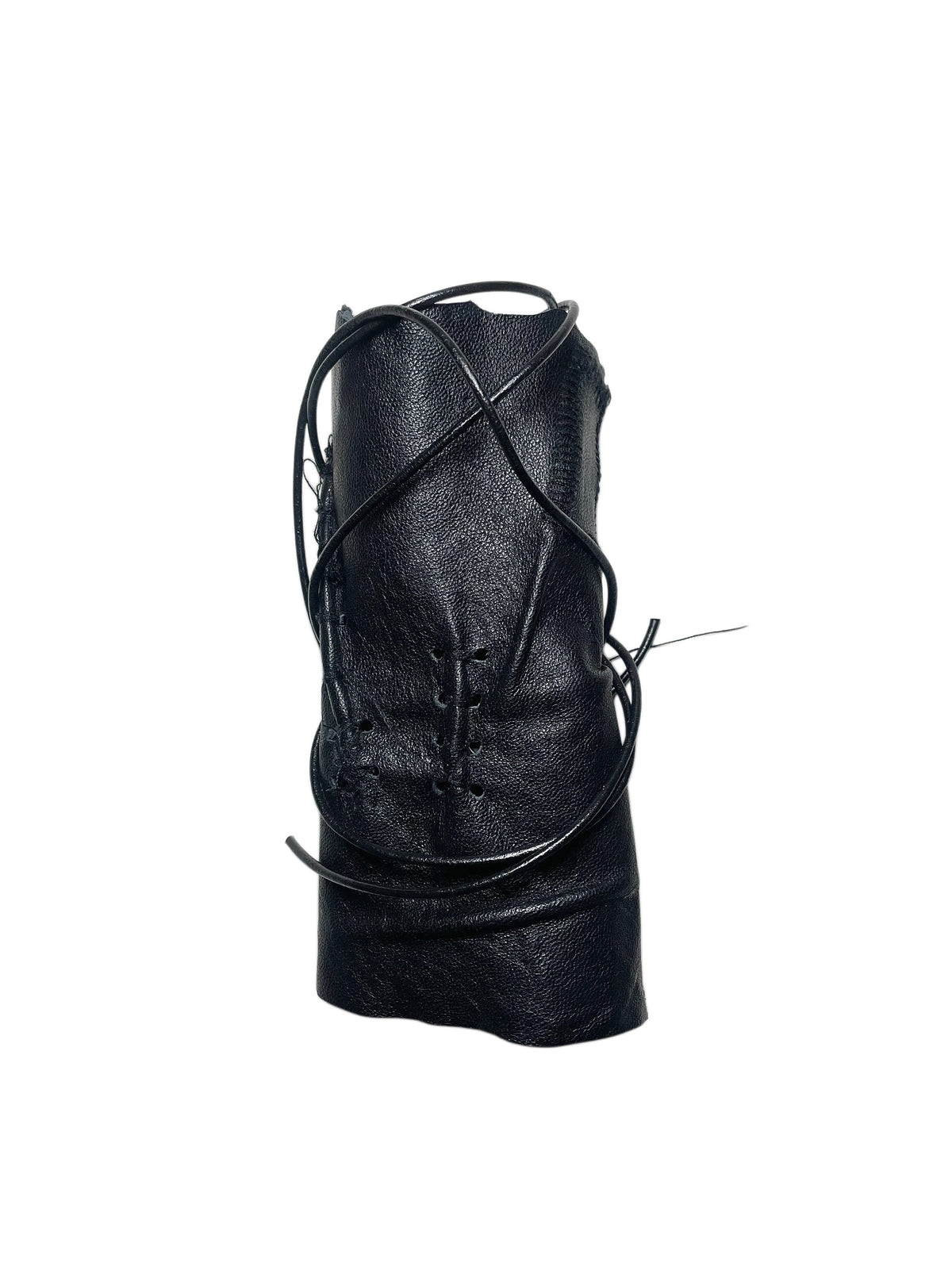 PLEATED LEATHER WRAP