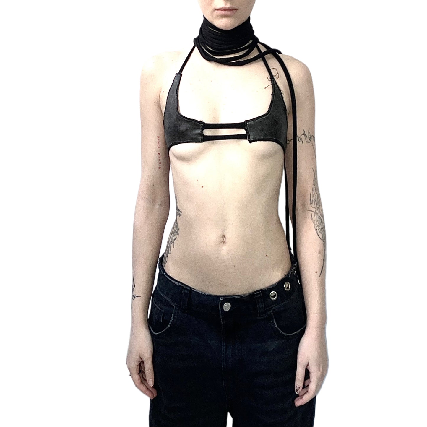 LEATHER MICRO BIKINI