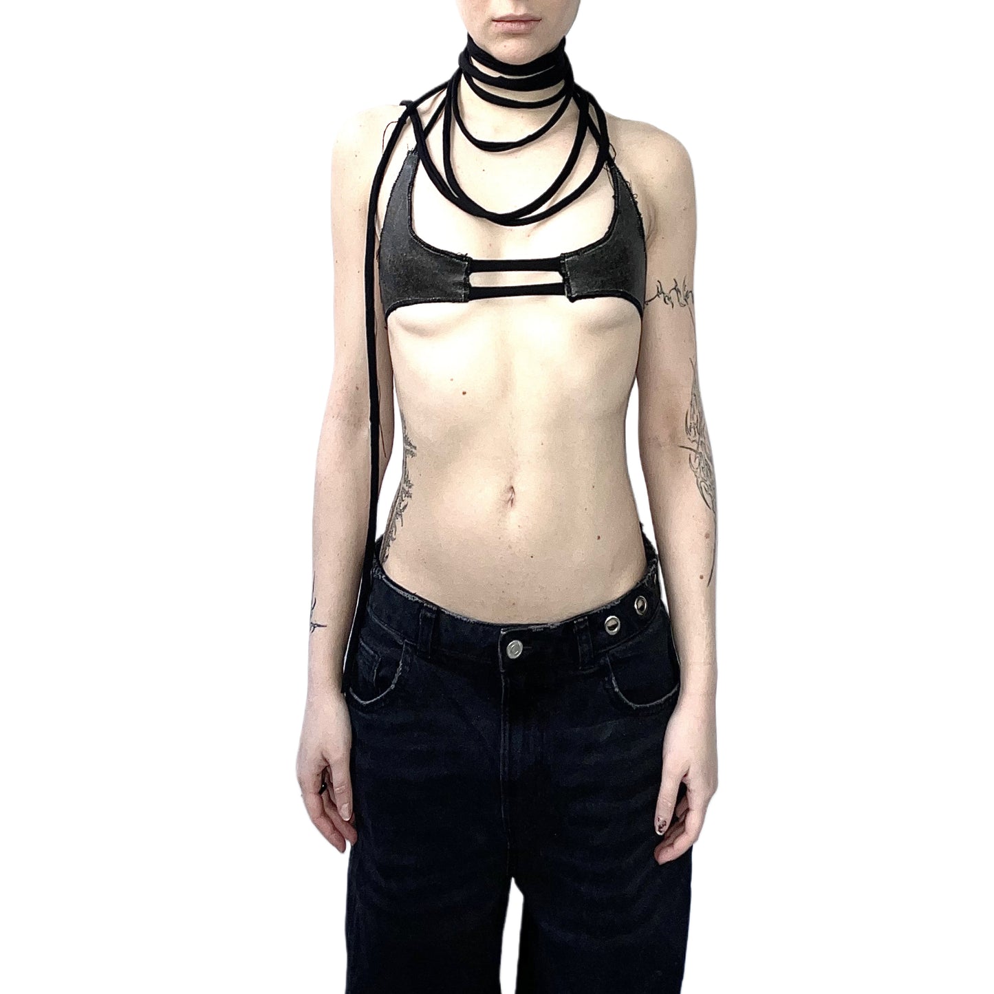 LEATHER MICRO BIKINI